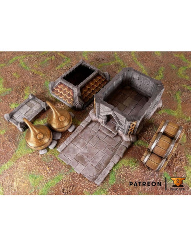 Cervecería Enano 3D EnderToys para Wargames 28mm