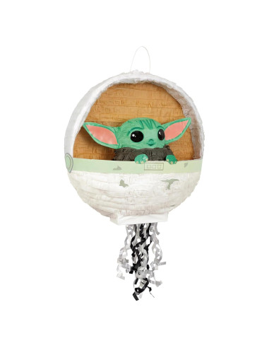 Piñata 3D Baby Yoda El Niño Mandaloriano Única 45 cm