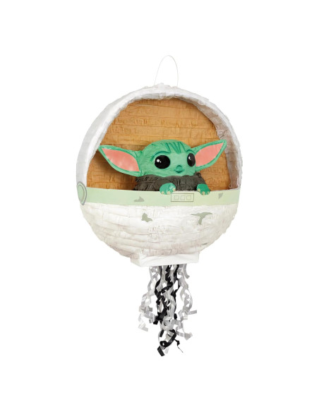 Piñata 3D Baby Yoda El Niño Mandaloriano Única 45 cm