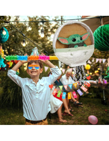 Piñata 3D Baby Yoda El Niño Mandaloriano Única 45 cm