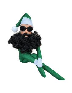 Muñeco de Duende Navideño de Peluche Dumwick Verde 32x8cm