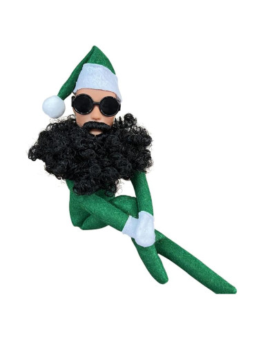 Muñeco de Duende Navideño de Peluche Dumwick Verde 32x8cm