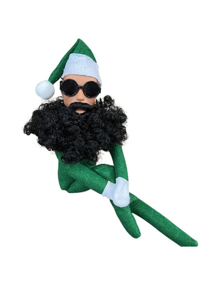 Muñeco de Duende Navideño de Peluche Dumwick Verde 32x8cm