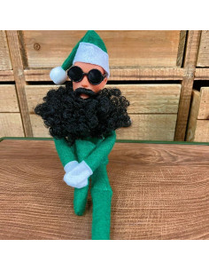 Muñeco de Duende Navideño de Peluche Dumwick Verde 32x8cm 2