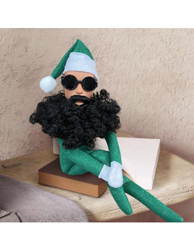 Muñeco de Duende Navideño de Peluche Dumwick Verde 32x8cm