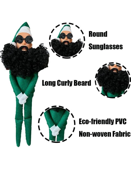 Muñeco de Duende Navideño de Peluche Dumwick Verde 32x8cm