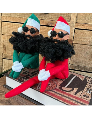 Muñeco de Duende Navideño de Peluche Dumwick Verde 32x8cm