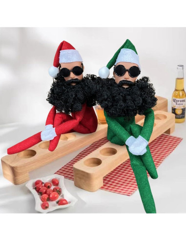 Muñeco de Duende Navideño de Peluche Dumwick Verde 32x8cm