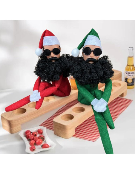 Muñeco de Duende Navideño de Peluche Dumwick Verde 32x8cm