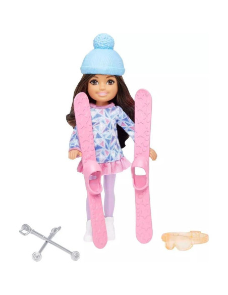 Muñeca Chelsea Esquiadora Mattel con Accesorios para Niñas