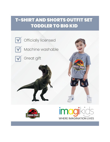 Conjunto camiseta y pantalones cortos Jurassic World 10-12 años