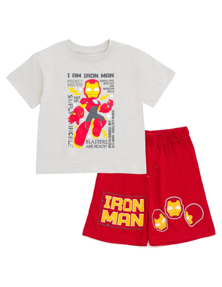 Conjunto camiseta y pantalones cortos Marvel para niños 2T-16