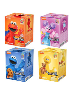 Figuras posables Blokees Sesame Street - Elmo, Big Bird, Cookie Monster, Ally