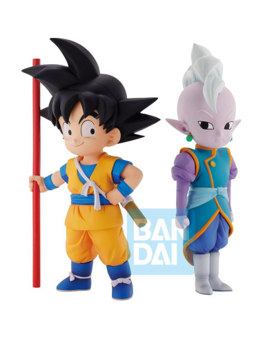 Figura Coleccionable Ichibansho Son Goku y Kai Mini Bandai