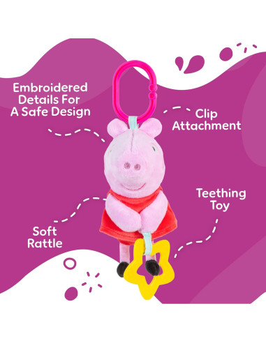 Juguete de Actividad Peppa Pig 3D - Mordedor y Sonajero 23 cm