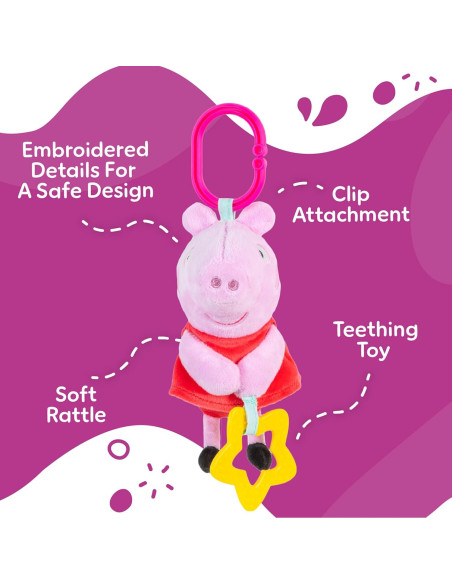 Juguete de Actividad Peppa Pig 3D - Mordedor y Sonajero 23 cm