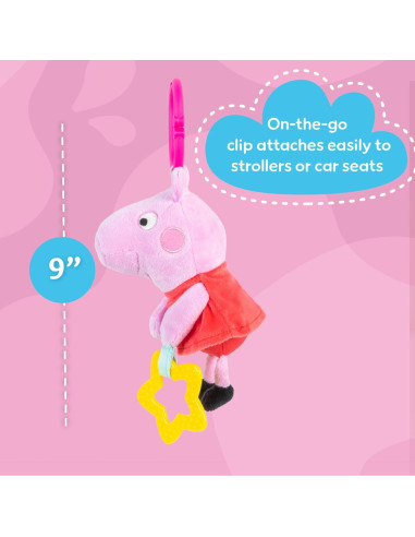 Juguete de Actividad Peppa Pig 3D - Mordedor y Sonajero 23 cm