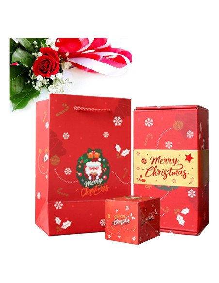 Caja de Regalo Sorpresa DYFCNP 10 Cajas Rojas para Navidad
