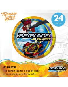Set de Fiesta BEYBLADE BURST para 24 Invitados - Platos, Vasos y Servilletas 2