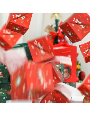 Caja de Regalo Sorpresa DYFCNP 10 Cajas Rojas para Navidad