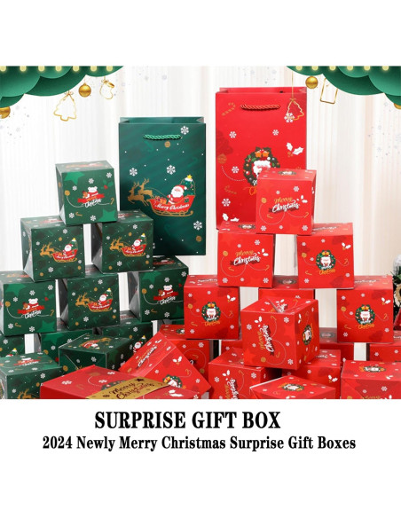 Caja de Regalo Sorpresa DYFCNP 10 Cajas Rojas para Navidad