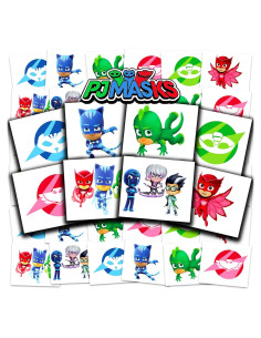 Conjunto de Tatuajes Temporales PJ Masks - 72 Unidades 5.08 cm