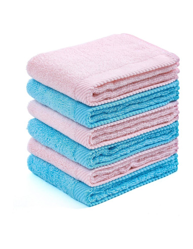 Toallas de Baño Mother-Earth 6 Unidades 30.48x30.48cm Suaves