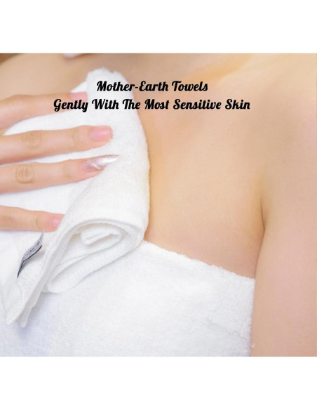 Toallas de Baño Mother-Earth 6 Unidades 30.48x30.48cm Suaves