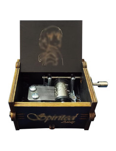 Caja de Música Bolunlun de Madera Manivela 6.35x5.08cm