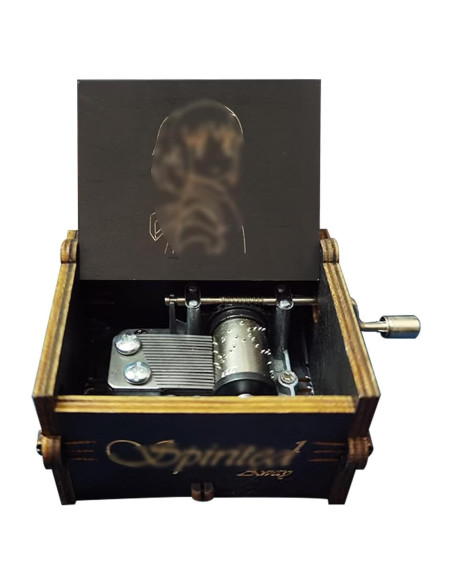 Caja de Música Bolunlun de Madera Manivela 6.35x5.08cm