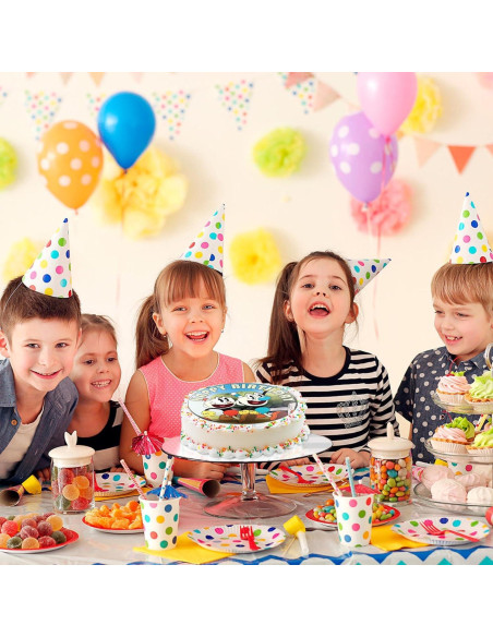 Toppers de pastel comestibles Cuphead 19 cm - Feliz Cumpleaños