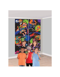 Fondo de Escena Amscan Splatoon 16 Piezas Multicolor