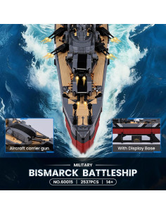 Conjunto de Bloques de Construcción JMBricklayer Acorazado Bismarck 60015 2537 Piezas 2