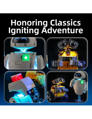 Kit de Iluminación LED Yeabricks para LEGO 43279 Disney WALL-E