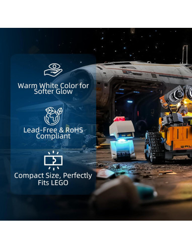 Kit de Iluminación LED Yeabricks para LEGO 43279 Disney WALL-E