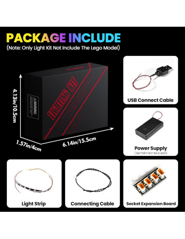 Kit de Luz LED Hilighting para Lego WALL-E y EVE - 108.86g