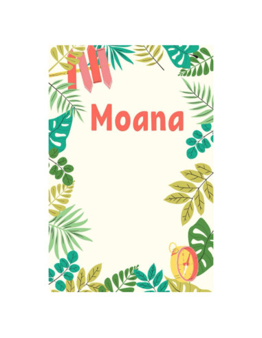 Moana: Composition Notebook Gift, Moana name gifts, Personalized Journal Gift for Moana, Gift Idea for Moana, 120 Pages