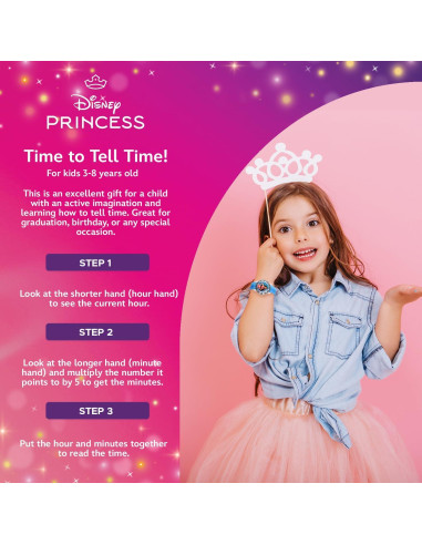 Reloj Disney Moana para Niñas 3-7 Años Correa Nailon Azul