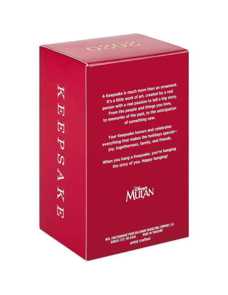 Adorno Navideño Hallmark Keepsake Mulan 2020 10.9 cm