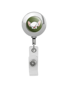 Soporte Retráctil de Insignia Metal Cromado Pinky y el Cerebro