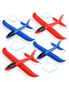Paquete de 4 Aviones de Espuma EPP 34.3 cm para Niños