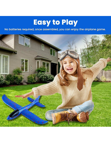 Paquete de 4 Aviones de Espuma EPP 34.3 cm para Niños