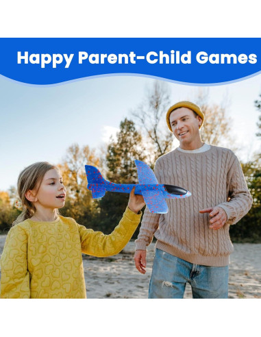 Paquete de 4 Aviones de Espuma EPP 34.3 cm para Niños