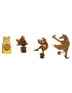 Set de 4 Pines de Esmalte Disney Héroes 25 Aniversario