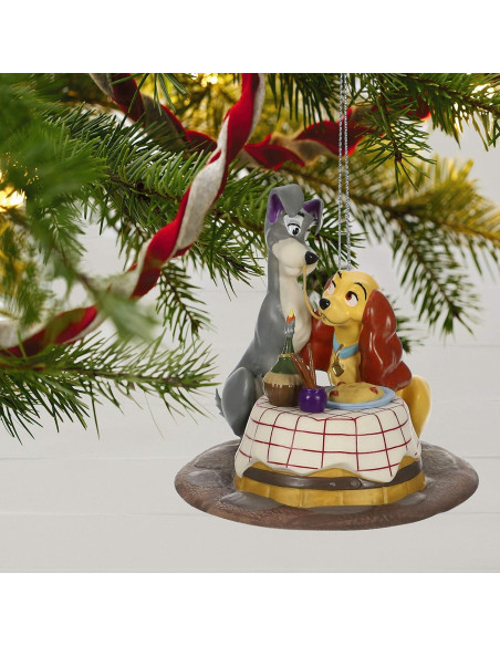 Adorno Navideño Hallmark 2019 La Dama y El Vagabundo Porcelana