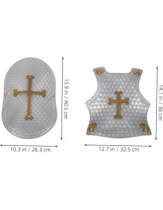 Disfraz de Soldado Romano Kisangel con Escudo y Armadura 2