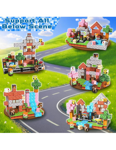 200 Bloques Magnéticos de Construcción Magnetopia - Juguetes para Niños 3-12 Años