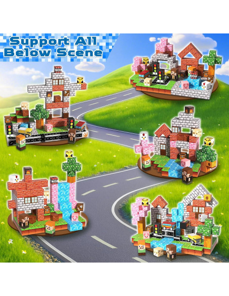 200 Bloques Magnéticos de Construcción Magnetopia - Juguetes para Niños 3-12 Años