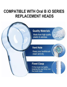 Cubiertas protectoras DeBizz para cabezales Oral-B iO - 6 unidades 2