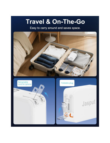 Cargador USB C Retráctil 65W 5 en 1 con Cables 1.18m